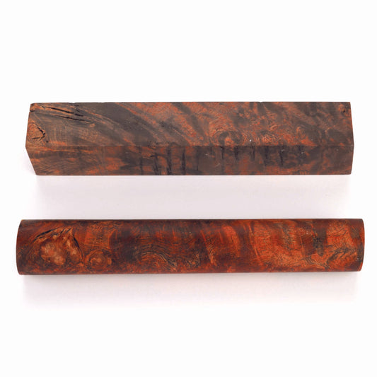 Stabilized & Double Dyed Maple Burl Pen Blank - 3/4 x 3/4 x 5